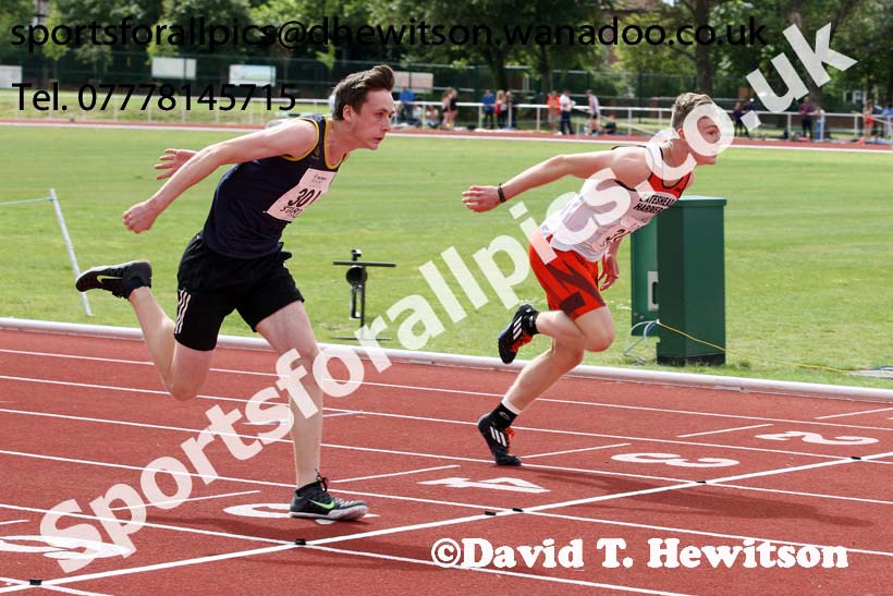 Mens under-17s 100 metres hurdles, Northern Under-13s, U-15s and 17s Championships. Photo: David T. Hewitson/Sports for All Pics
